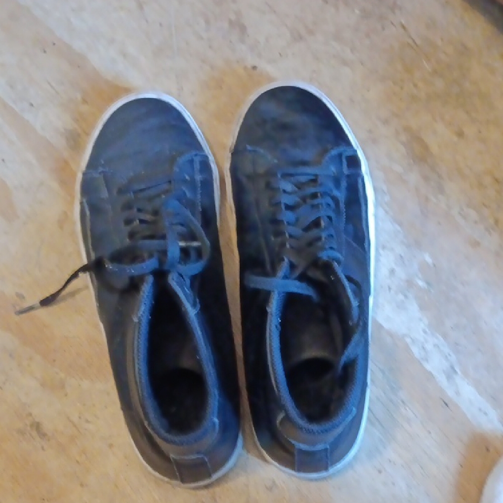 Black Sneakers with Low-Top Design and Comfortable Fit. Size 10 1/2 will fit 10